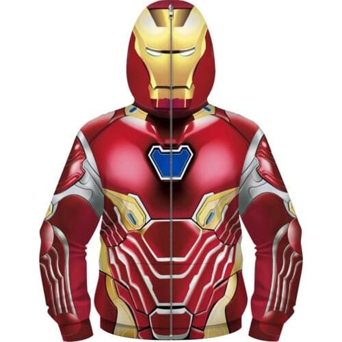 Teenage Boy and Girl Full Sleeve Zipper Cosplay Costume Clothing Children Jackets Kids Coats Teen Hoodies Sweatshirt