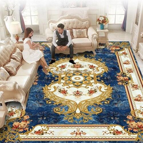 European Style Living Room Carpet, American Style Bedroom, Coffee Table, Bedside Blanket, Simple and Large Area