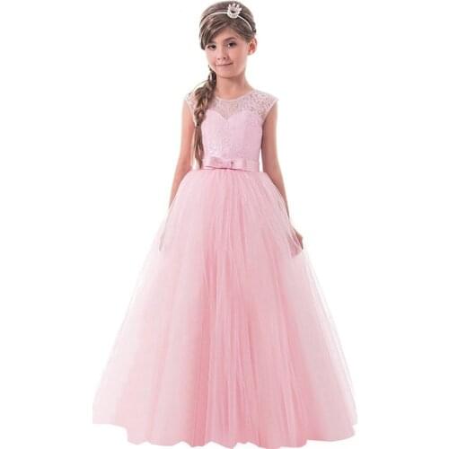 Lace Princess Dresses for Girls Clothes Tulle Childrens Costume For Kids Prom Gown Designs Big Girl Teenagers Evening Dresss
