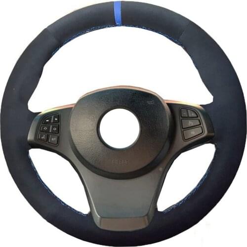 Alcantara Material Black Suede Car Steering Wheel Cover for BMW E53 X5 2004 - 2006 E83 X3 2003 - 2010 Car Accessories
