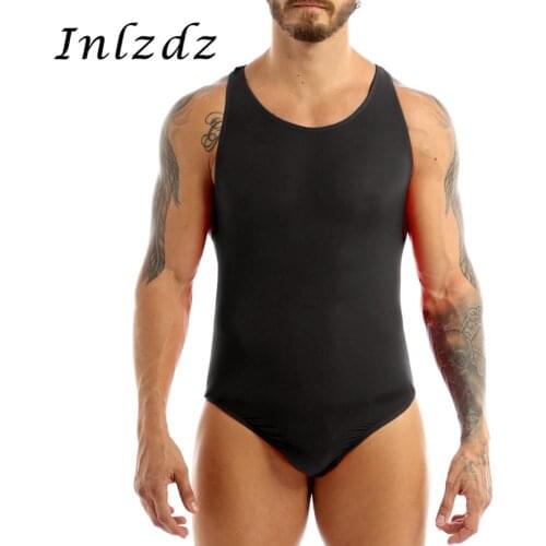 Mens Mankini Lingerie Sex Bodysuit Stretchy Thong Underwear Hot Sexy Undershirt Bodysuit One Piece Erotic Male Thongs Bodysuit
