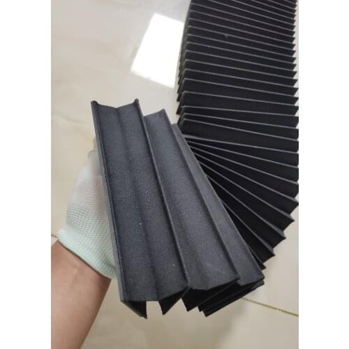 Guide slideway Bellow Covers with fire proof nylon cloth, width 227 mm x height 83 mm x Lmax 3000 mm