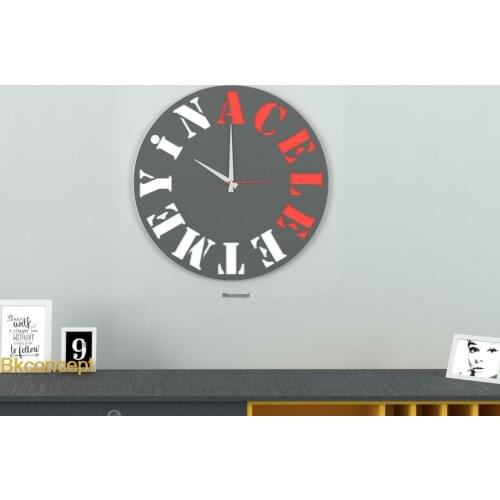 Take Your Time Wall Clock Anthracite White Red Decoration Living Room Wall Decor Home Living Room Decoration