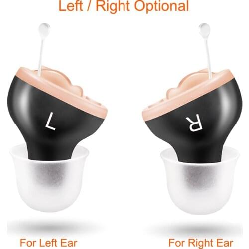 Mini Invisible Hearing Aid for Elderly Sound Amplifier Volume Adjustable Ear Hearing Assistant Helper for Deaf Elderly Ear Care