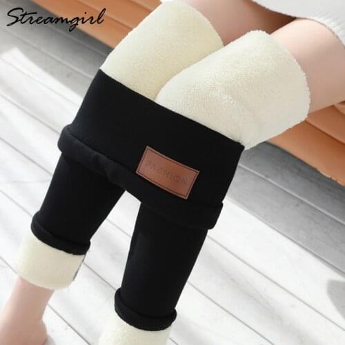 Streamgirl 8%Spandex Thicken Skinny Pants Women Velvet Warm Winter Leggings Female High Waist Plus Size 5XL Winter Warm Legging