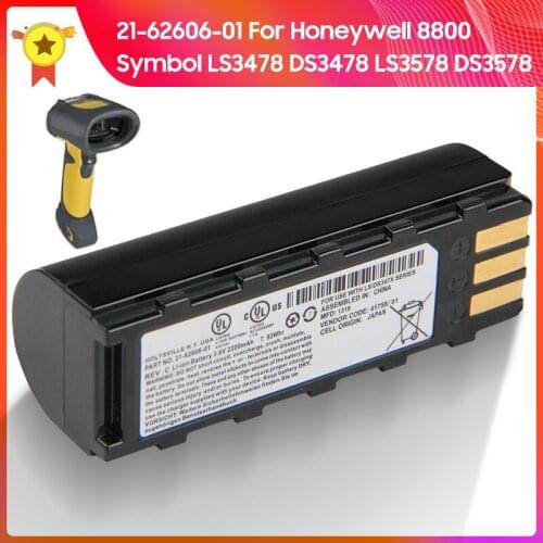 Authentic Replacement Battery 21-62606-01 for Honeywell 8800 Symbol LS3478 DS3478 LS3578 DS3578 Original Battery 2200mAh +tools
