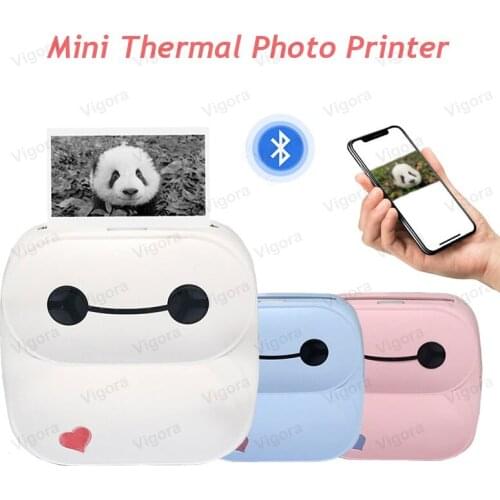 BayPage Mini Portable Thermal Printer Photo Pocket Thermal Sticker Printer 58mm Printing Wireless Bluetooth -Compatible Printers