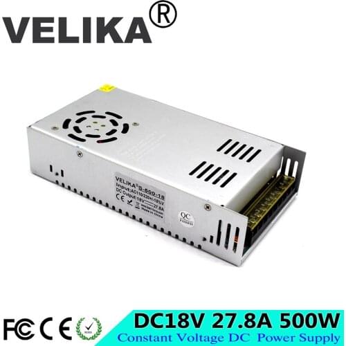 Regulated DC Power Supply 18V 27.8A 500W Switch Switching Led Driver Transformers 110V 220V AC-DC SMPS for Light CNC Stepper