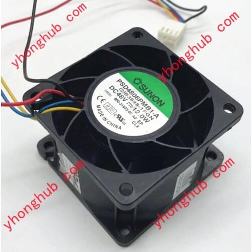 SUNON PSD4806PMB1-A (2)B3898-1FGN DC 48V 12.0W 60x60x38mm Server Cooling Fan