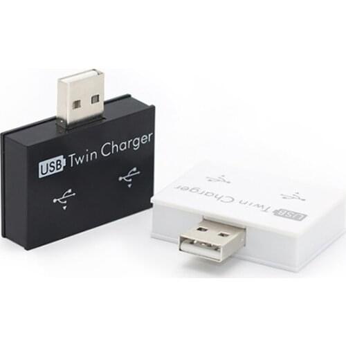 USB Charger Hub, 2 Ports Charging Port Splitter USB Charging Hub Dual USB Output Charging Extender for Multiple Devices