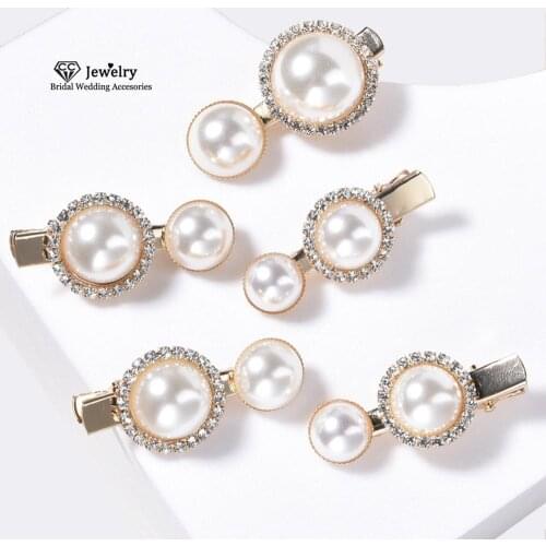 CC Hairgrips Pearl Barrettes Hairpins 5pcs Sets Wedding Hair Accessories For Women Party Princess Hairwear Jewelry Elegant M134