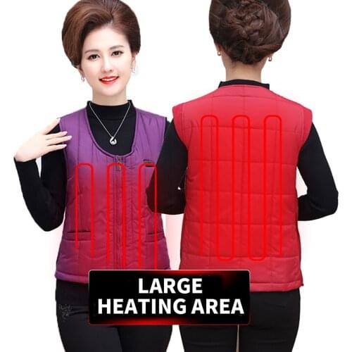 Womens winter vest Heated Electric Thermal Clothing Waistcoat Fish Hiking Outdoor USB Infrared Heating Vest Sleeveless Jacket