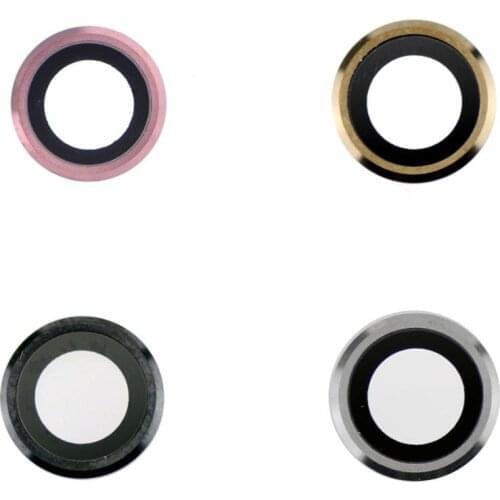 10Pcs/lot Silver/Black/Gold/Rose Gold Color Rear Back Camera Lens Frame Cover for Apple iPhone 6/6S