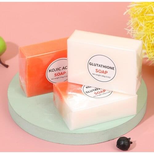 100g Kojic Acid Soap Handmade Soaps Glutathione Whitening Soap Facial Soap Cleanser Bath Soap Hand Wash Soap Antibacterial