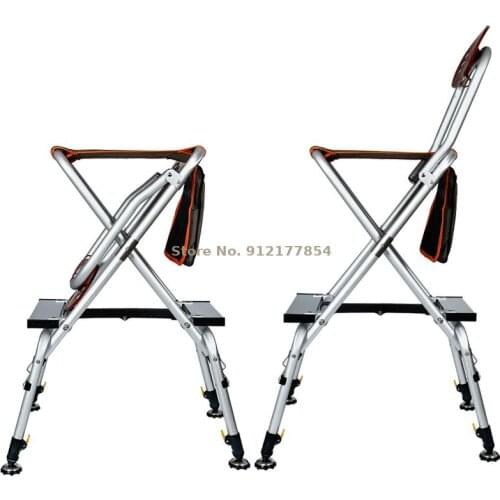 20Q bridge fishing chair bridge fishing raft fishing heightening folding fishing stool fishing chair fishing platform outdoor fi