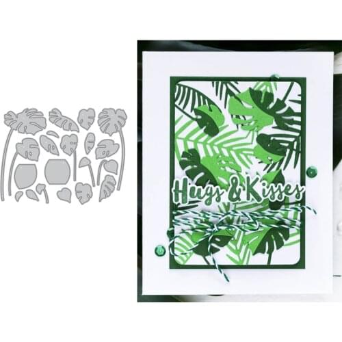 3D Monstera Plant Metal Cutting Dies For New DIY Scrapbooking Album New Craft Embossing Cards 2020