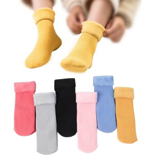 4Pair/lot New autumn and winter childrens socks thick comfortable warm boys girls kids socks