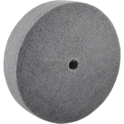 50mm Thickness 8" Outside Dia 5P 180# Grit Dark Gray Nylon Polishing Wheel Disc Pad