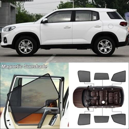 Car Side Windows Magnetic Sun Shade UV Protection Ray Blocking Mesh Visor For Hyundai IX35 Curtain Accessories