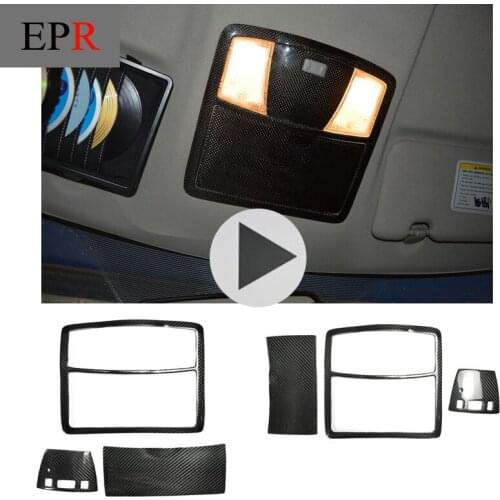 Car-styling For Nissan R35 GTR Carbon Fiber Map Light Surround Trim Set LHD 3pcs