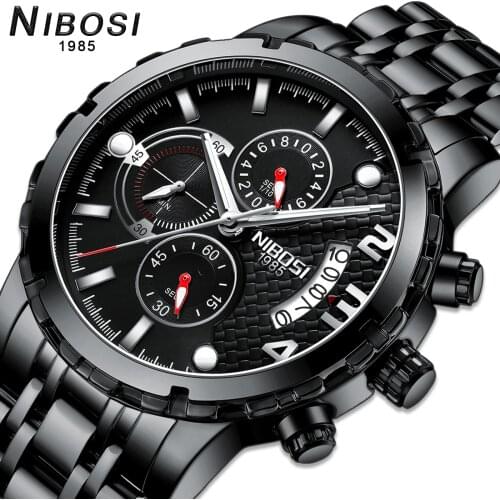 NIBOSI Relogio Masculino clocks mens Sports Watches for Men quartz wrist watch Top Brand Luxury Military army Wristwatches Man