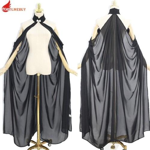 Custumebuy Sexy Illusion Bride Cape Cosplay Costume Long Lingerie Cloak Nightgown Vintage Robe Wedding Scarf Chemise Dress Cos