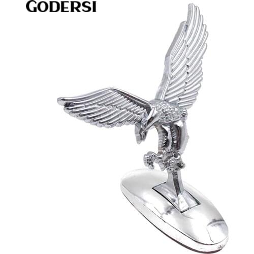 Car Front Ornament 3D Flying Eagle Emblem Car Logo Cover For Auto Front Car Hood Chrome Car-Styling Eagle Badge Ornament V7Z3