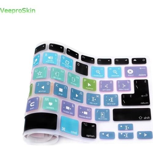 For Macbook Air Pro Retina 13"15" Russian Durable Final Cut Pro X Hotkeysshortcuts Functional Keyboard Cover Silicone Skin