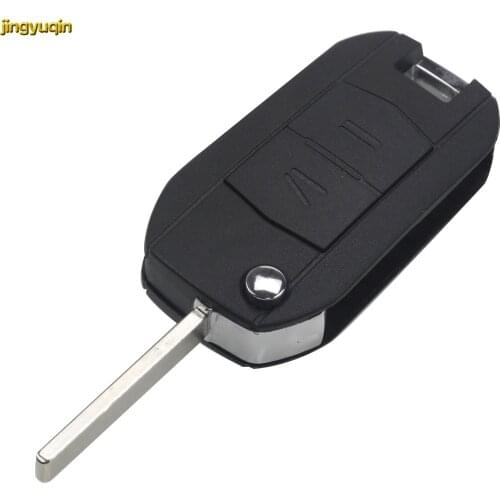 Jingyuqin Remote Folding Flip Car Key Shell for Opel Vauxhall Corsa Combo Meriva with Blade HU43 (79) 2 Buttons Replacement