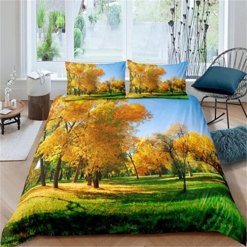 Bedding Sets 3D Scenery Print Home Decoration Duvet Cover Pillowcases For Adult Kids Bed Set With Pillowcase