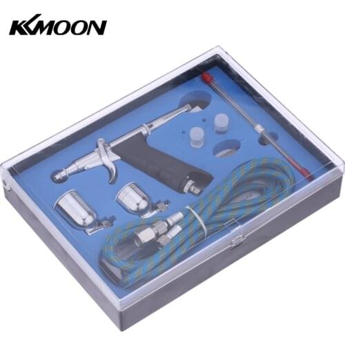 Kkmoon airbrush paint sprayer Double Action spray gun with Hose 3 Tips 2 Cups for Art Painting Tattoo Manicure Spray Model Nail
