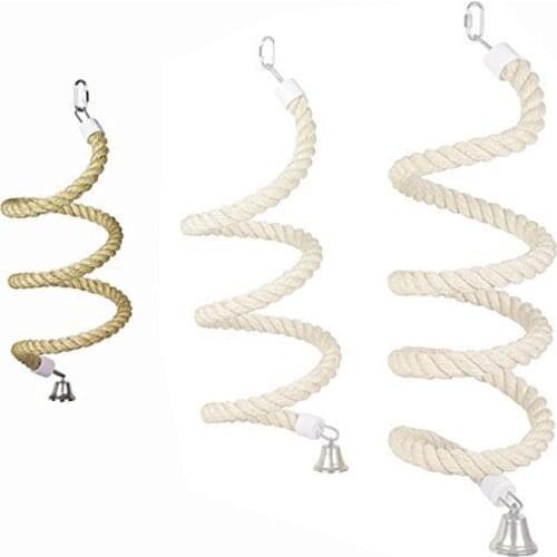 LHXMAS PET TOYS Large, medium and small parrot climbing rope Cotton rope toys Hang rope toys Gray parrot King Kong parrot toys