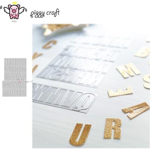 Piggy Craft metal cutting dies cut die mold Large letter decoration Scrapbook paper craft knife mould blade punch stencils dies