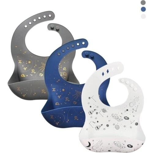 3/5Pcs/Set Cute Cartoon Animals Baby Bibs Silicone Waterproof Boys Girls Baby Feeding Stuff Kids Children Bibs