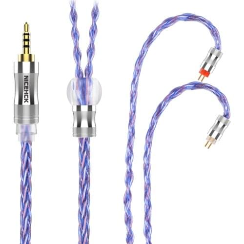 NiceHCK SpaceCloud Flagship Litz Coaxial Earbud Cable 6N Silver Plated OCC+7N OCC Mix Wire 3.5/2.5/4.4mm MMCX/QDC/2Pin for CA16