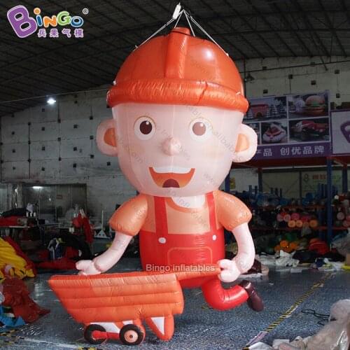 Personalized 3.5m tall big inflatable cartoon character for kids / 11.5 feet inflatable worker toy