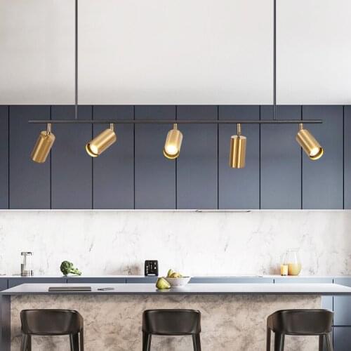 Gold Lampshade Pendant Lights LED Hanging Spotlight Pendant Lamp Nordic Design dinning room metal Pendant Lighting luminaire