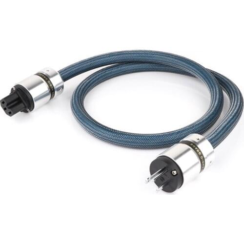 Preffair Silver Plated Hifi Audio Power Cable Audiophile Power Cord with US Plug