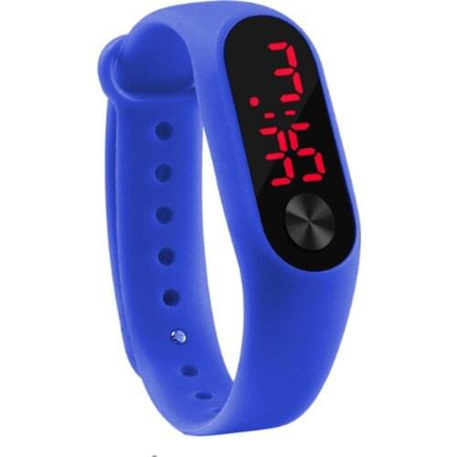 Casual Sports Bracelet Watches White LED Electronic Candy Color Digital Candy Color Silicone Wrist Watch for Children Kids 2020