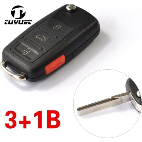 Flip Folding Remote Key Shell 3+1 Button For Audi A8 A8L Key Shell Car Key Blanks Case