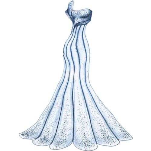 Clearance sale Starfish dress wedding dress Scrapbooking DIY Embossing Valentines Day card paper dies cutting die Metal