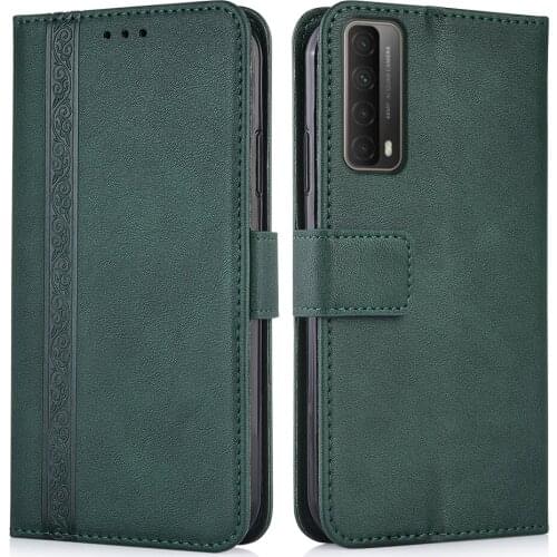 Luxury Flip Book Leather Case for Huawei P Smart 2021 P Smart S 2020 P Smart Z 2019 Stand Wallet Phone Bags Cover with Strap