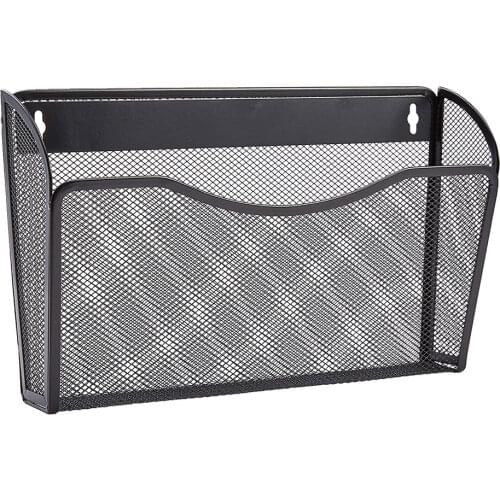 Mesh File Holder Wall-Mounted Magazine Storage Basket Wall File Organiser Features