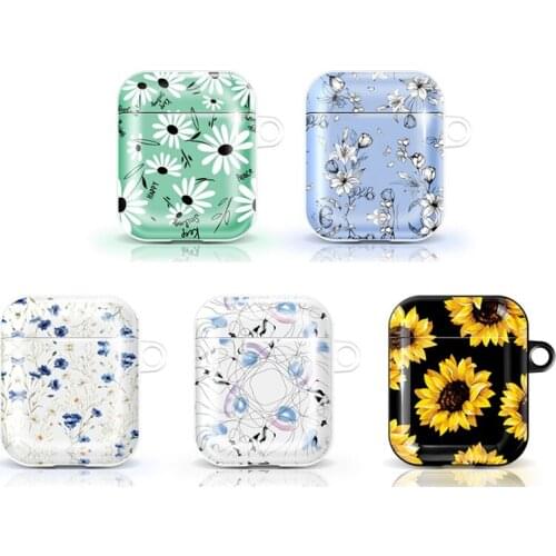 Flower Daisy Silicone Protect Cover for Airpods 1/2 Charging Case Soft Protector for Apple Wireless Bluetooth Earphone