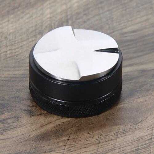 Stainless Steel Coffee Tamper ,Espresso Tamper ,Convex Base Adjustable Four Leaves Powder Hammer Cloth Powder 58.35mm 58mm