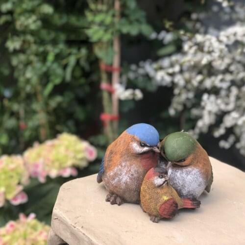 Outdoor Gardening Simulation Animal Bird Decoration Resin Cute Bird Ornaments Courtyard Garden Figurines Crafts Villa Furnishing