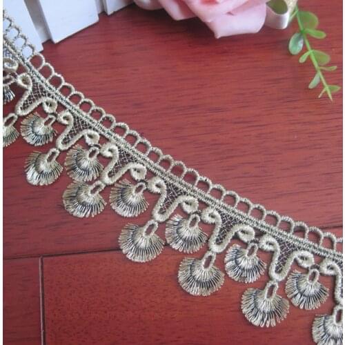 Water soluble gold lace DIY garment accessories wholesale handmade cloth accessories tanyun wide 4.5CM