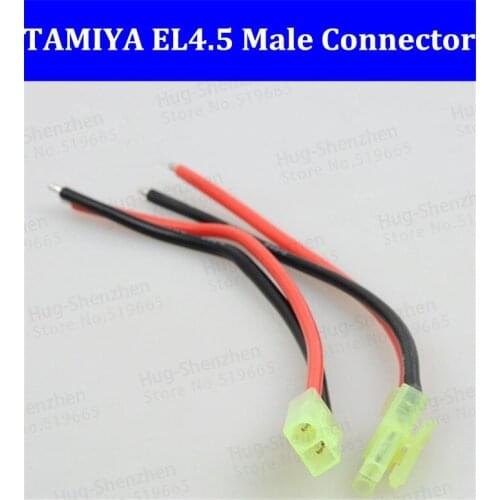 High Quality 100set Green Mini.TAMIYA EL4.5 Male Female Connector with 20AWG Silicone Wire cable