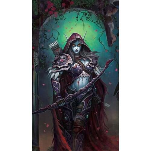 World Of Warcraft Printed Fabric 11CT Cross Stitch Embroidery Kit DMC Threads Handmade Handicraft Craft Handiwork Jewelry