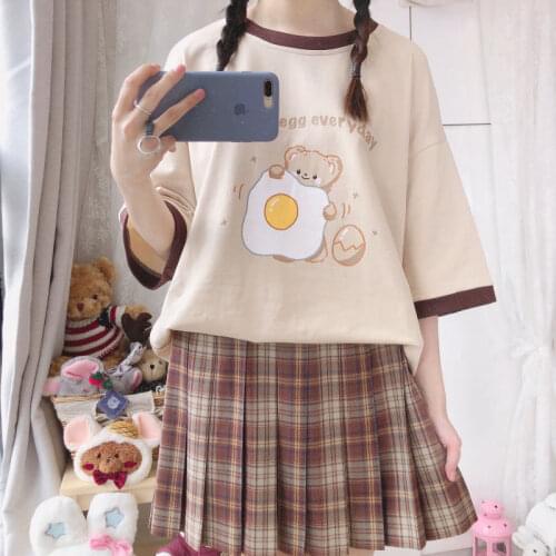 Y2k Cartoon T Shirt Clothes Harajuku Kawaii Short Sleeve T-shirt Summer Harajuku Shirt Summer Plus Size Streetwear Women Top